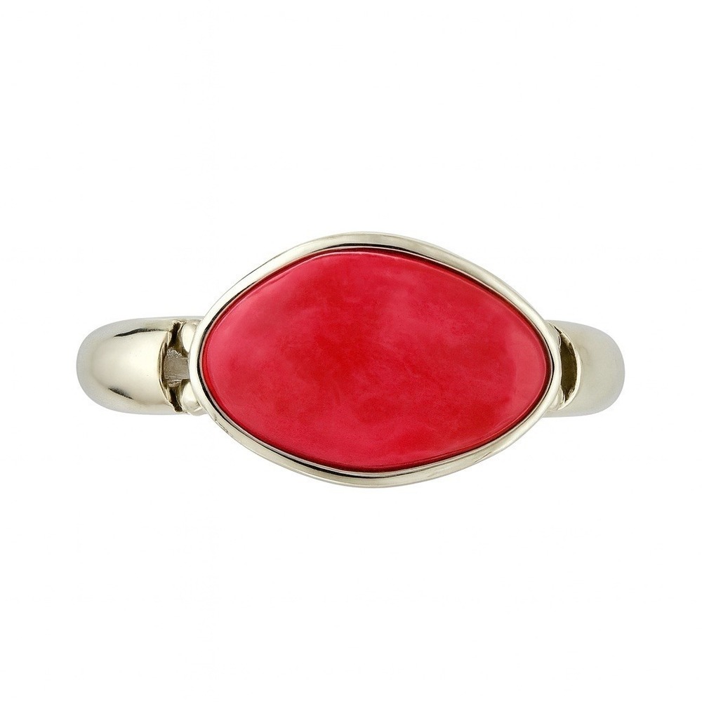 Vtg Red Oval Stone Silver Tone Hinged Bangle Bracelet Statement Jewelry 90s Y2K